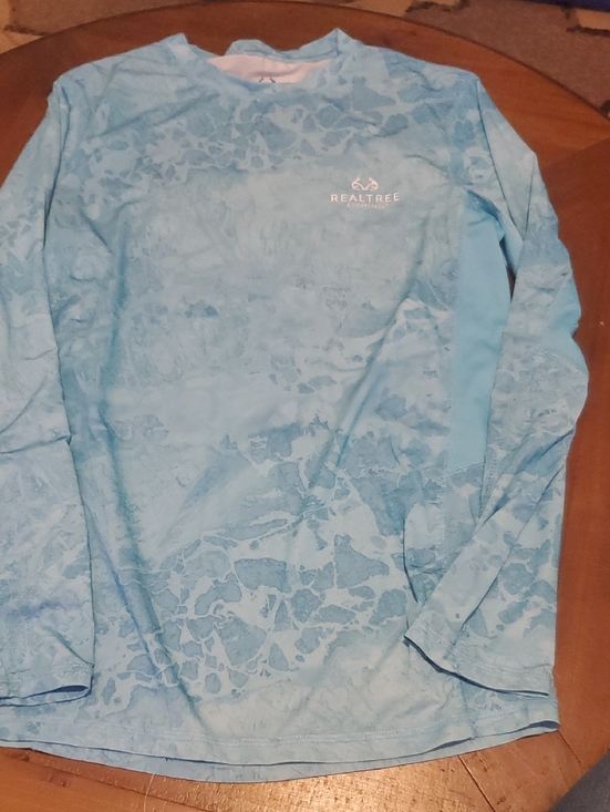 Realtree Other - Realtree Men's Long Sleeve Shirt Light Blue Marble Print